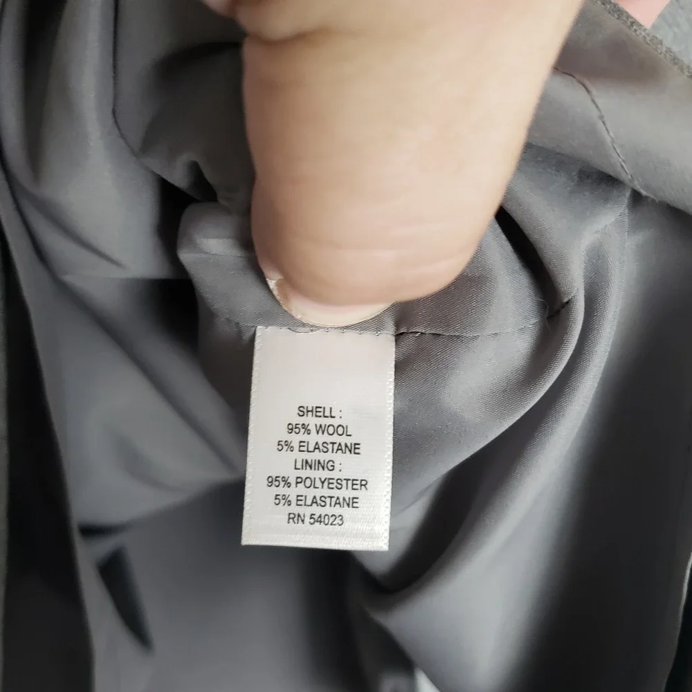 Banana Republic Size 8 Tall Stretch Wool Pencil Skirt Gray Modest Office Career - Picture 8 of 11